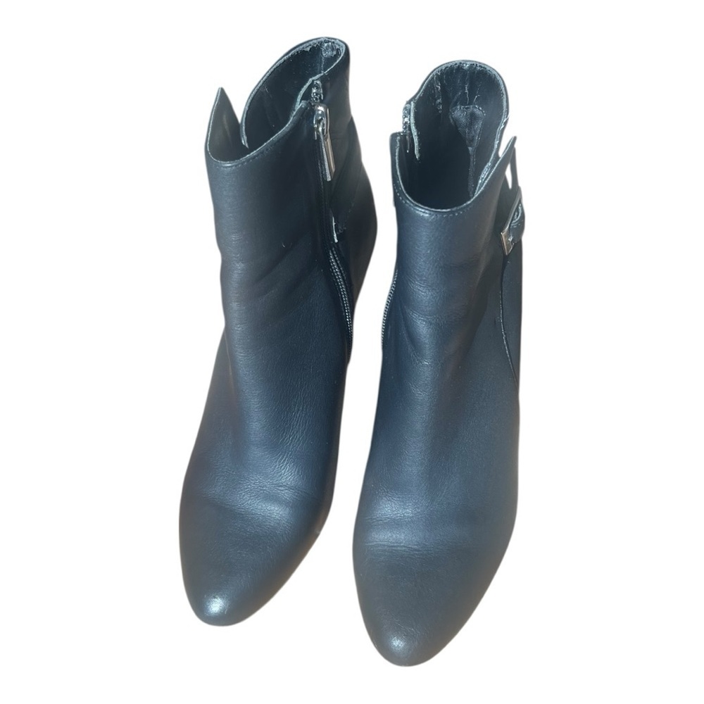 White House Black Market Sleek Black Ankle Booties, size 7M